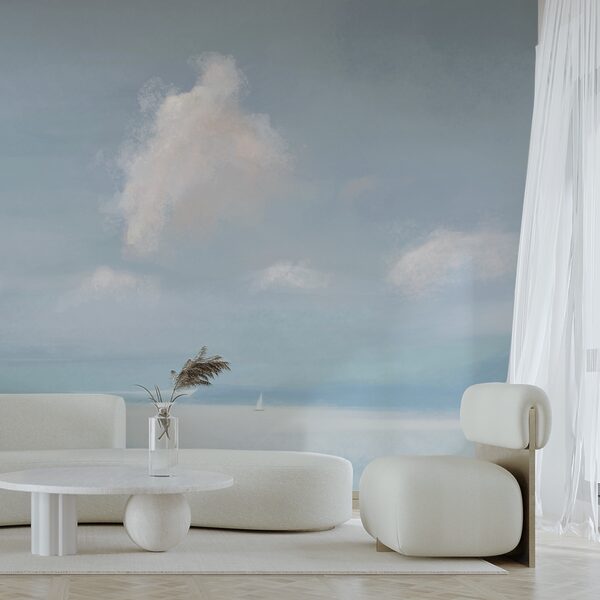 Barco à vela no meio de uma massa de água