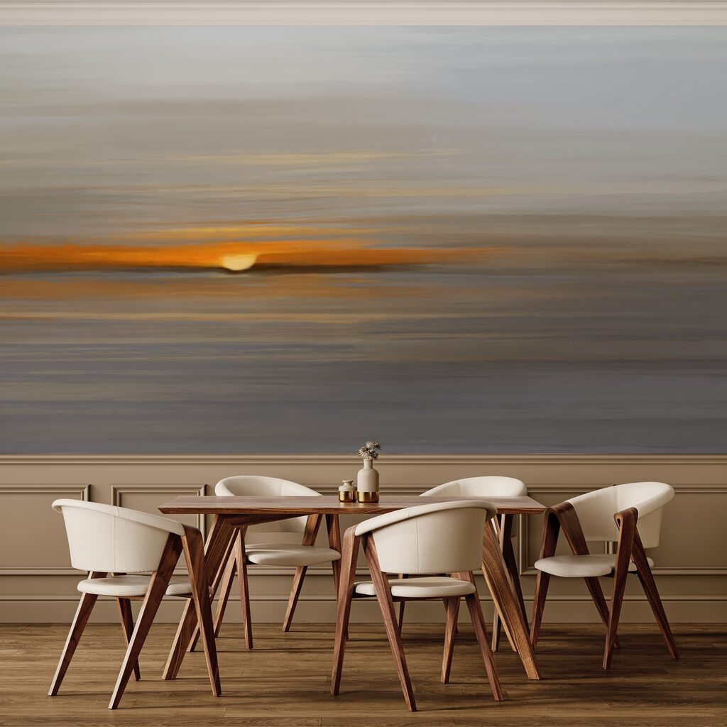 Pôr do sol sobre a água Pôr do sol sobre a água