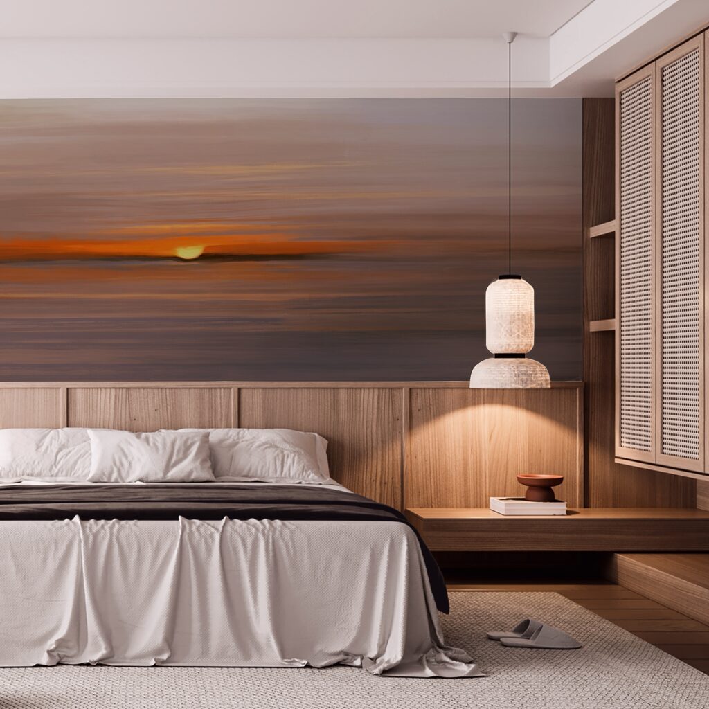 Pôr do sol sobre a água