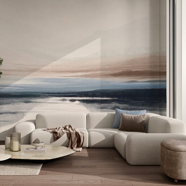 Pintura a aguarela de um lago Pintura a aguarela de um lago