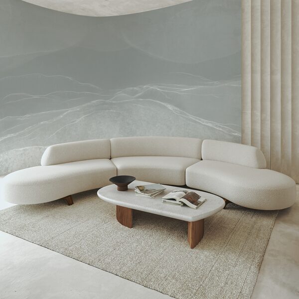 Paisagem branca e cinzenta