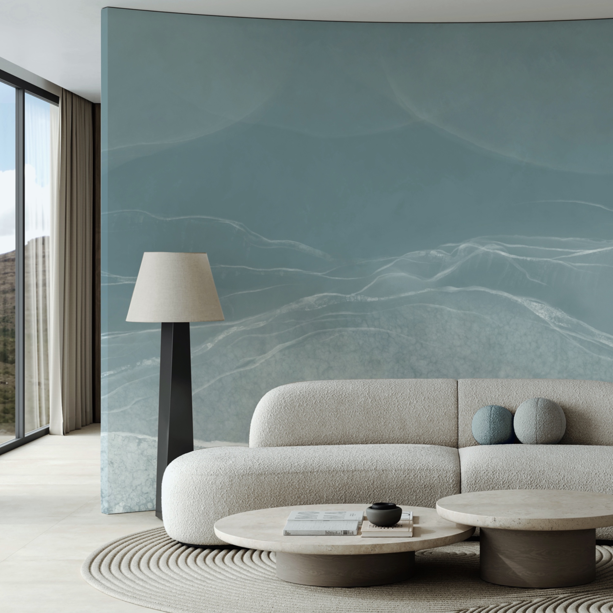 Ondas suaves em tons suaves Ondas suaves em tons suaves