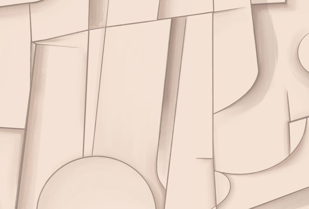 Abstract shapes in soft hues