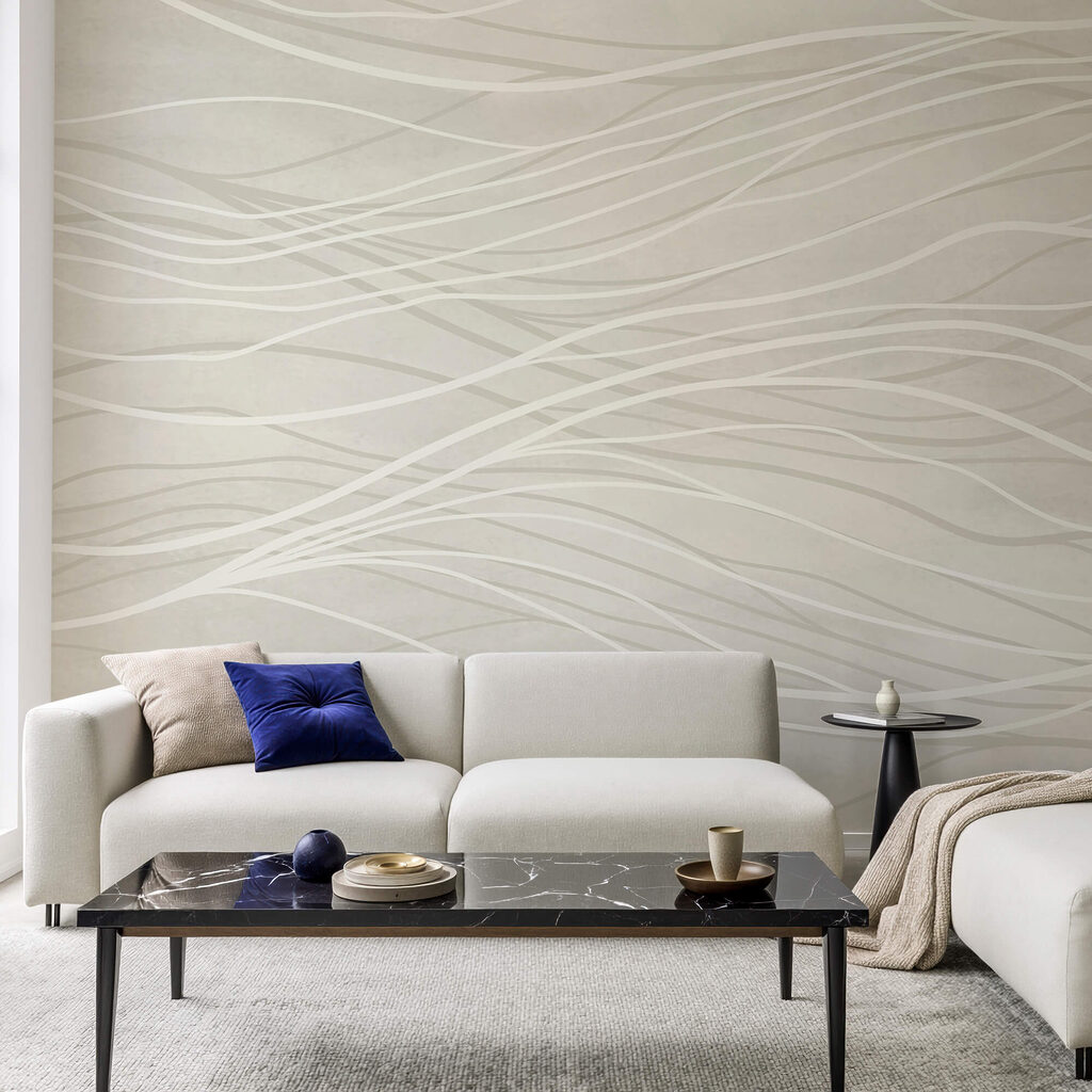 Linhas brancas sobre uma superfície branca