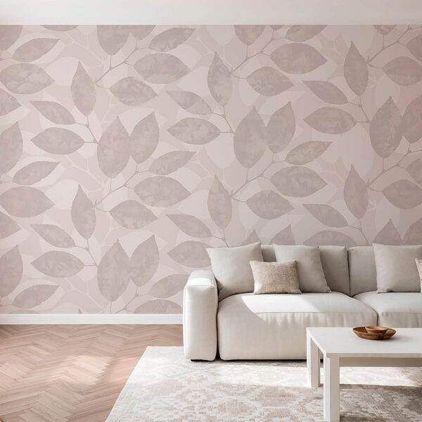 Padrão de folhas sobre fundo branco