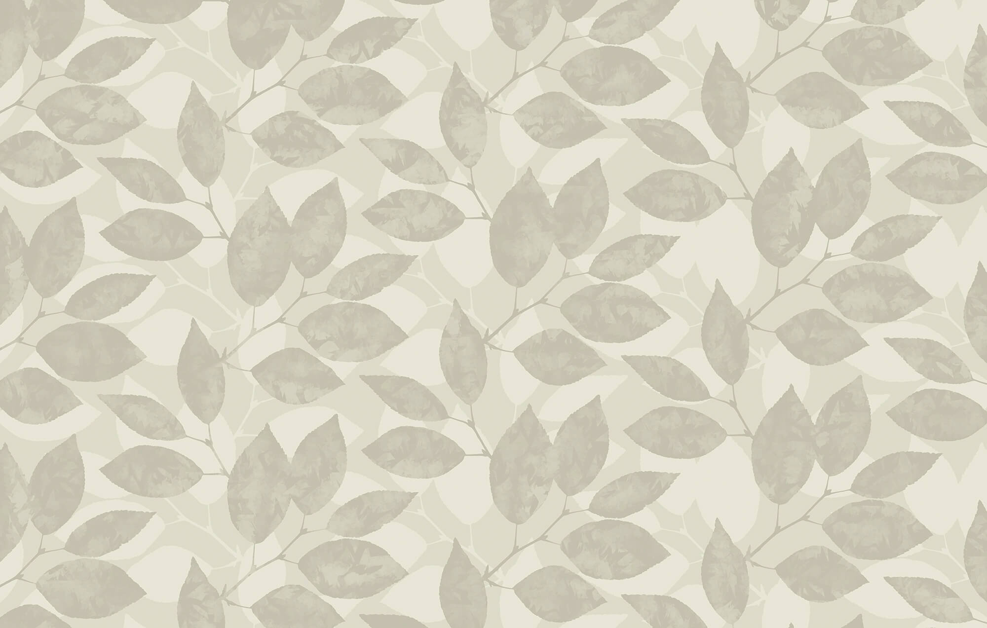 Pattern of leaves on a white background