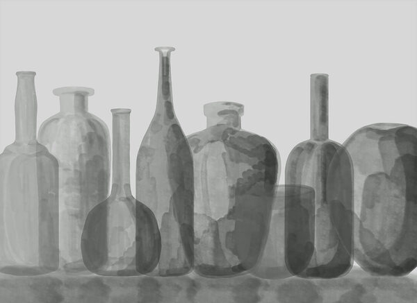 Group of glass bottles