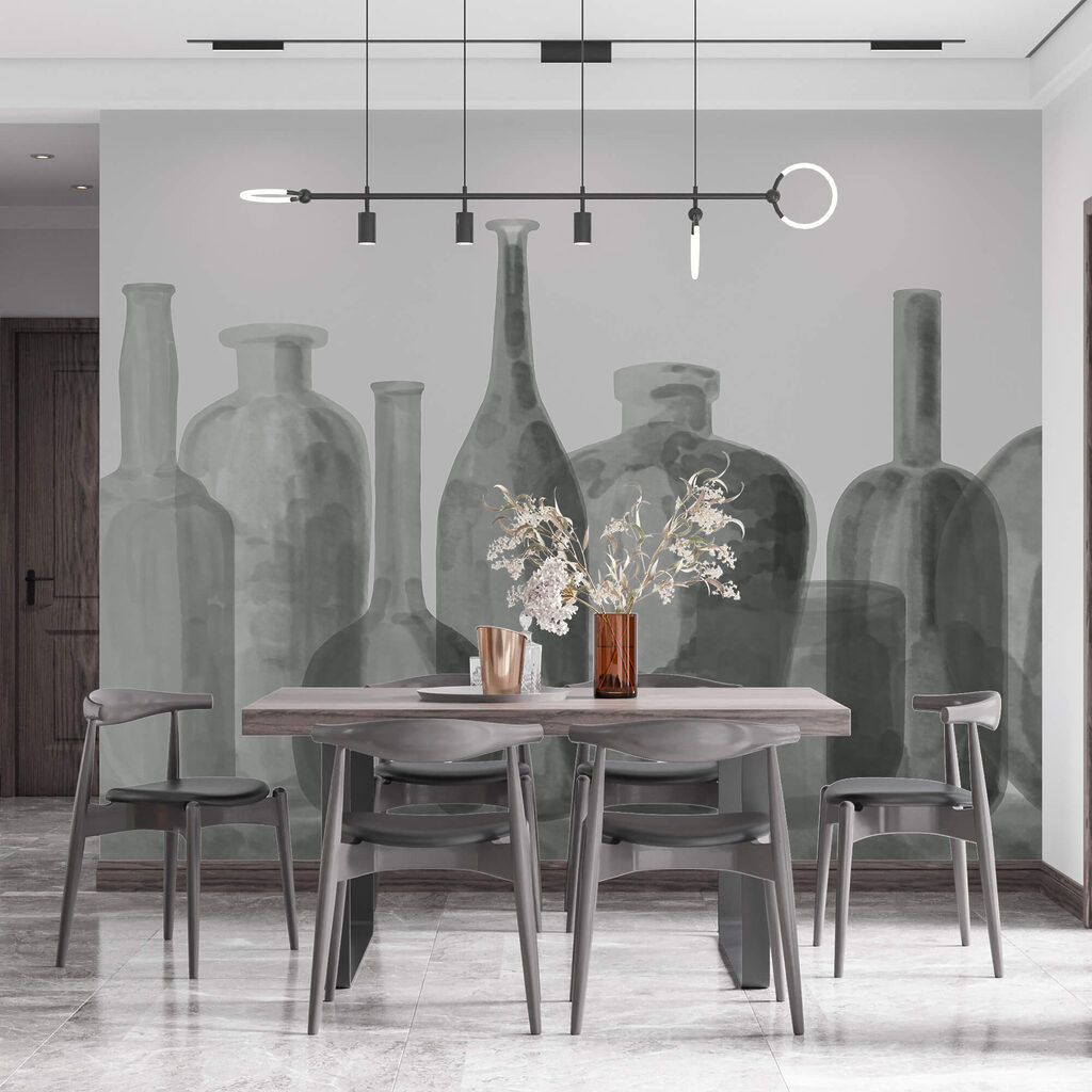 Grupo de garrafas de vidro