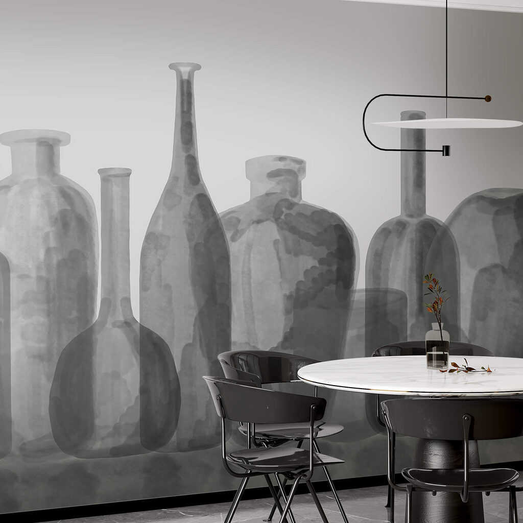 Grupo de garrafas de vidro