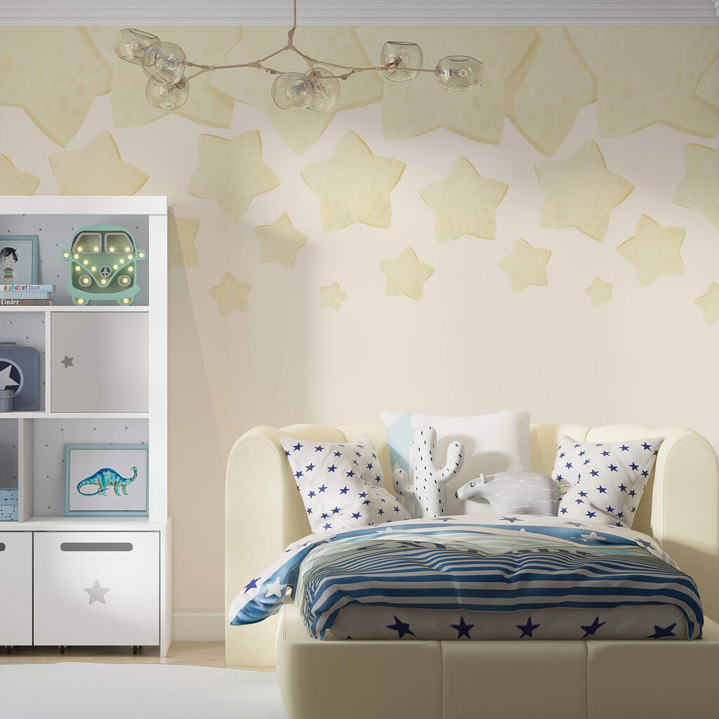 Grupo de estrelas sobre fundo branco