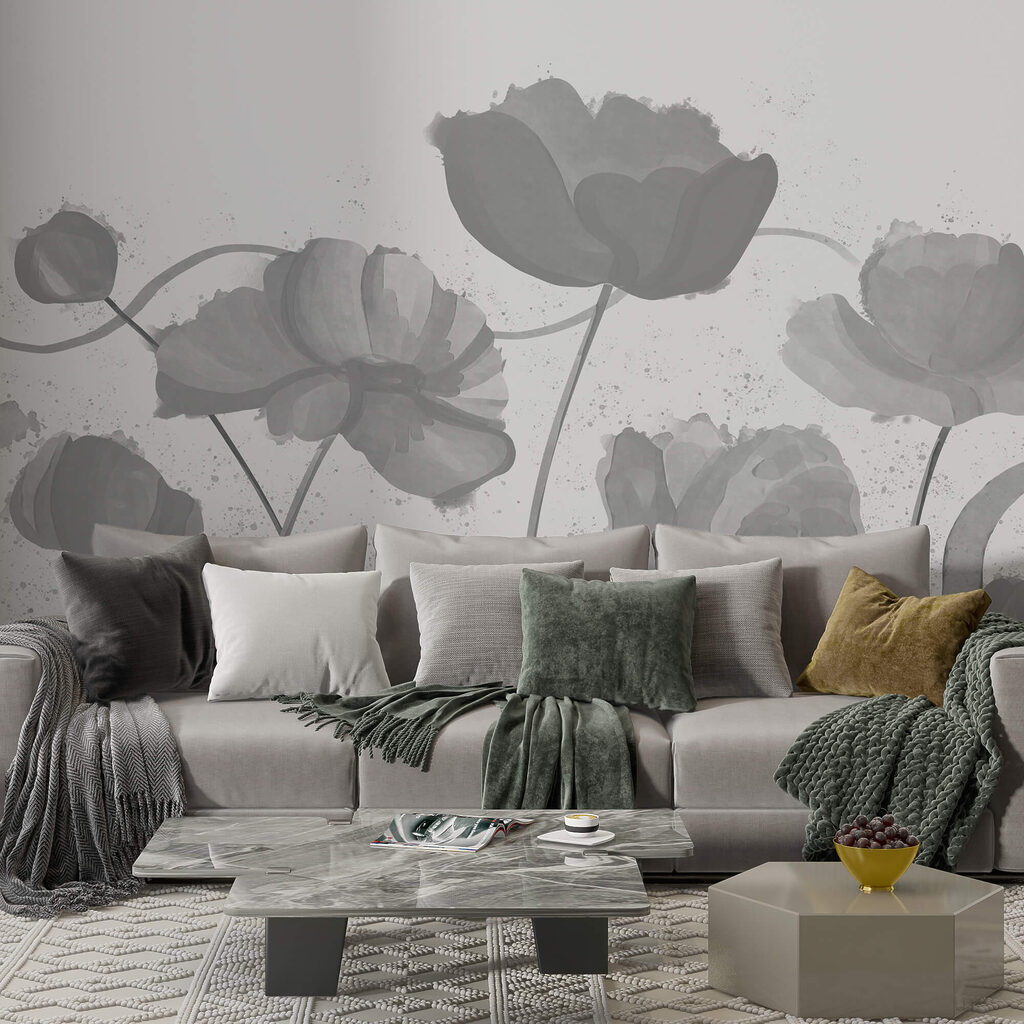 Flores caprichosas em tons suaves