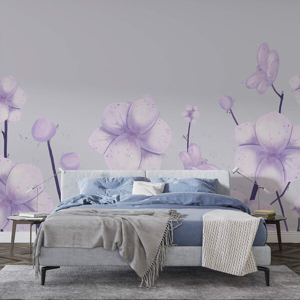 Grupo de flores sobre fundo branco