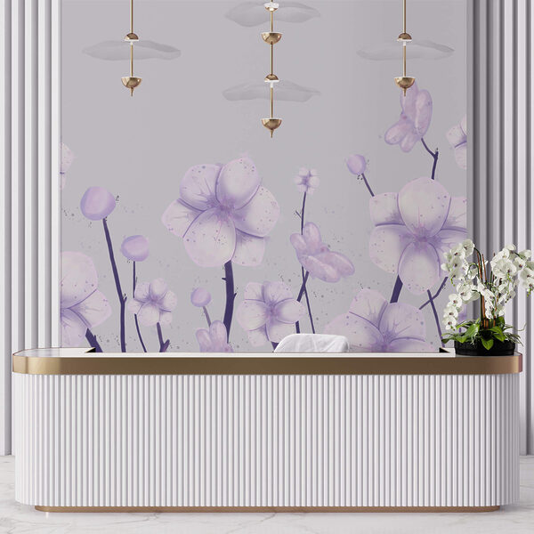 Grupo de flores sobre fundo branco