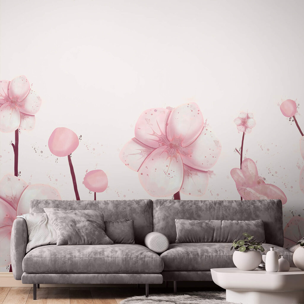 Grupo de flores cor-de-rosa