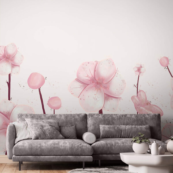 Grupo de flores cor-de-rosa