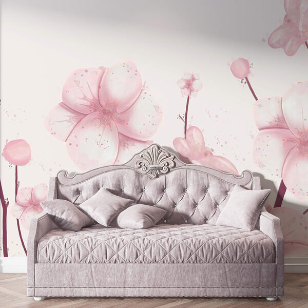 Grupo de flores cor-de-rosa