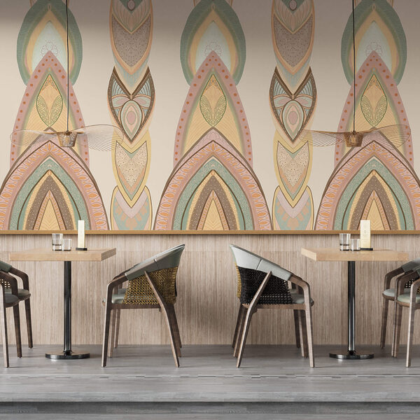 Padrão de formas coloridas