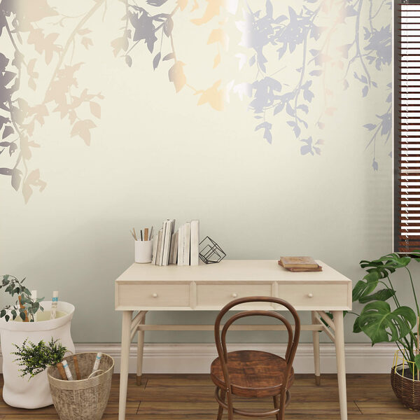 Galhos de árvores com folhas