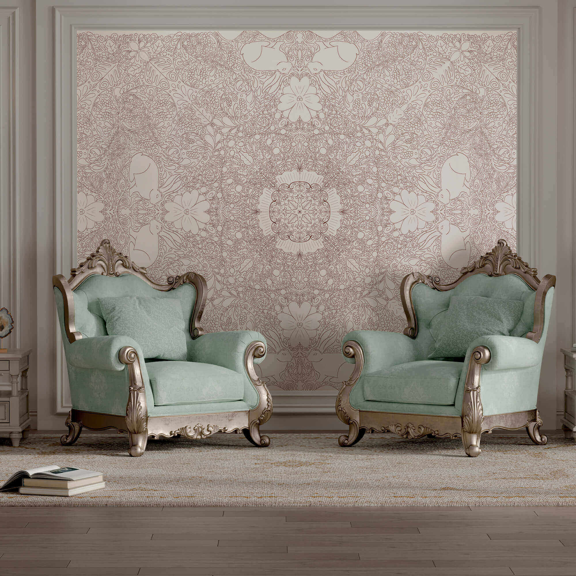 Padrão branco e vermelho