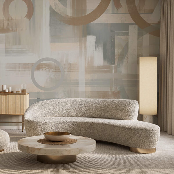 Pintura de círculos e linhas