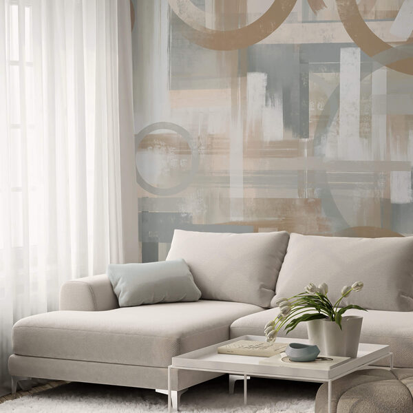 Pintura de círculos e linhas