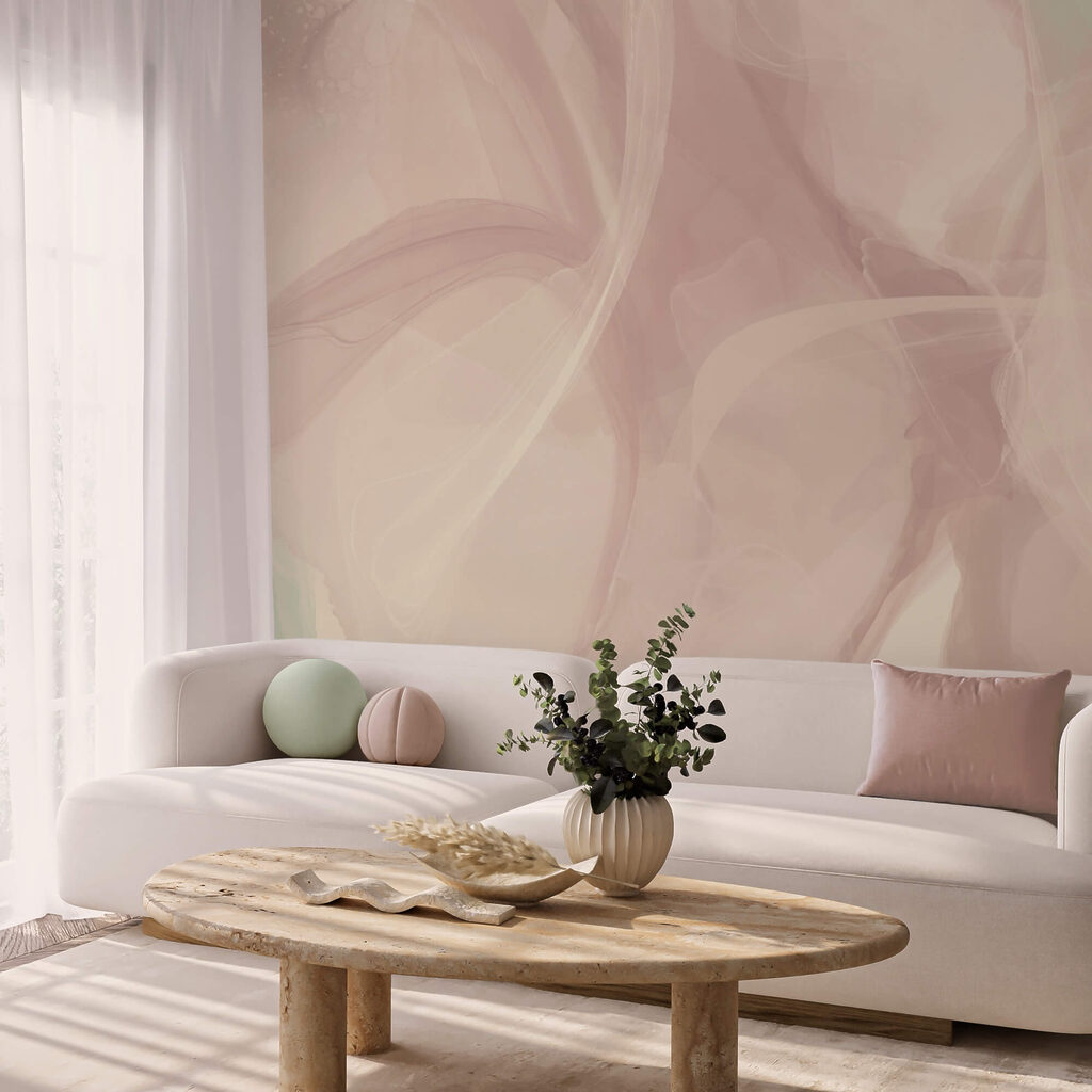 Espirais etéreas de cores suaves