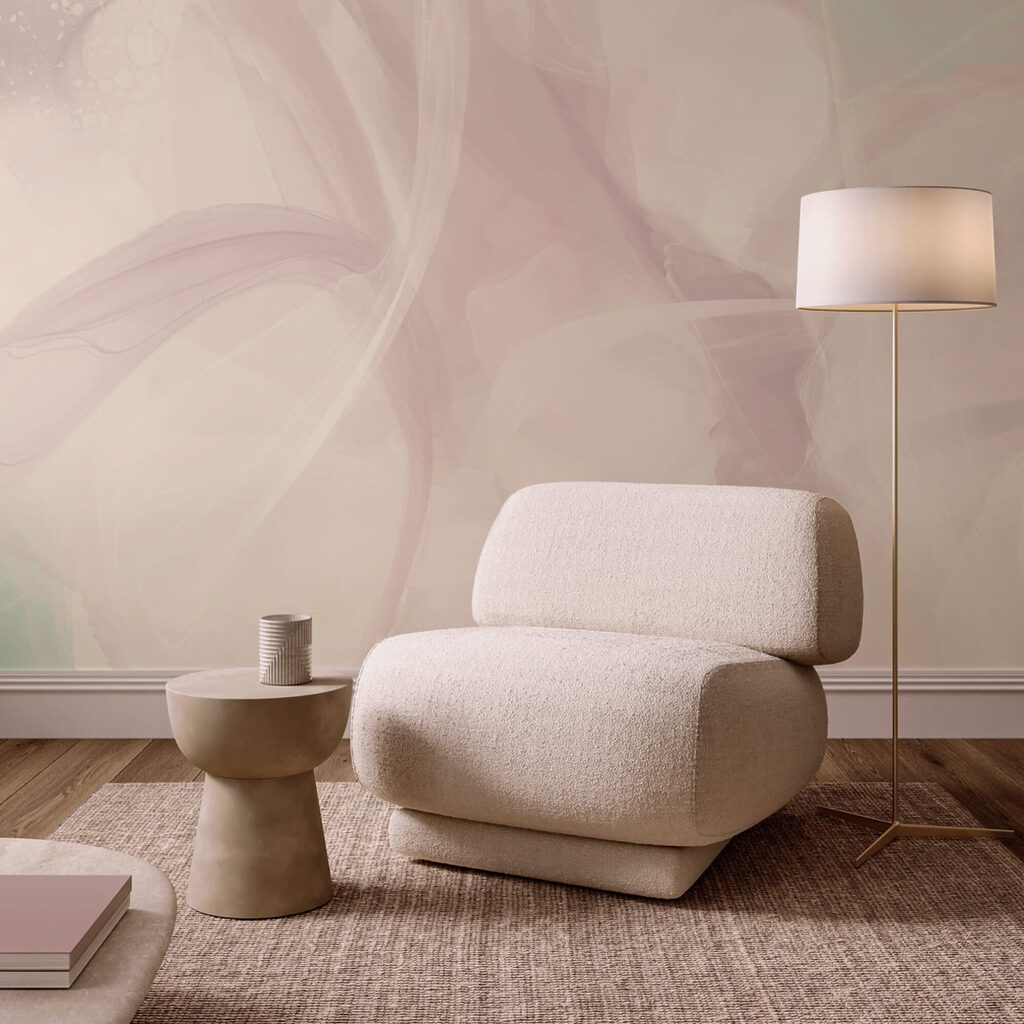 Espirais etéreas de cores suaves