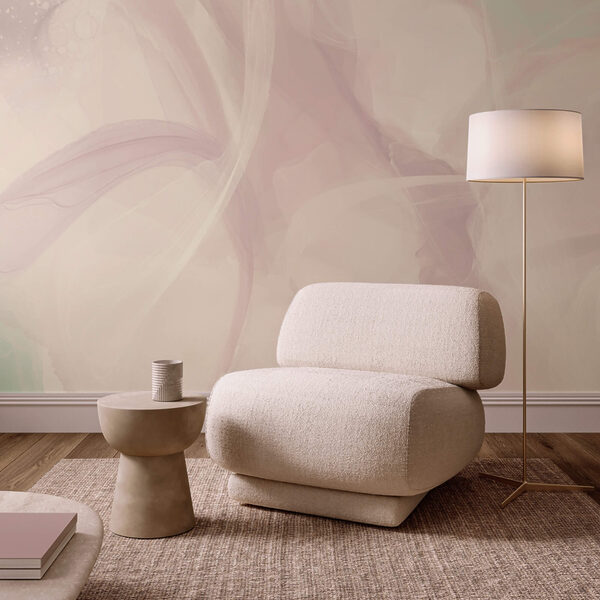 Espirais etéreas de cores suaves