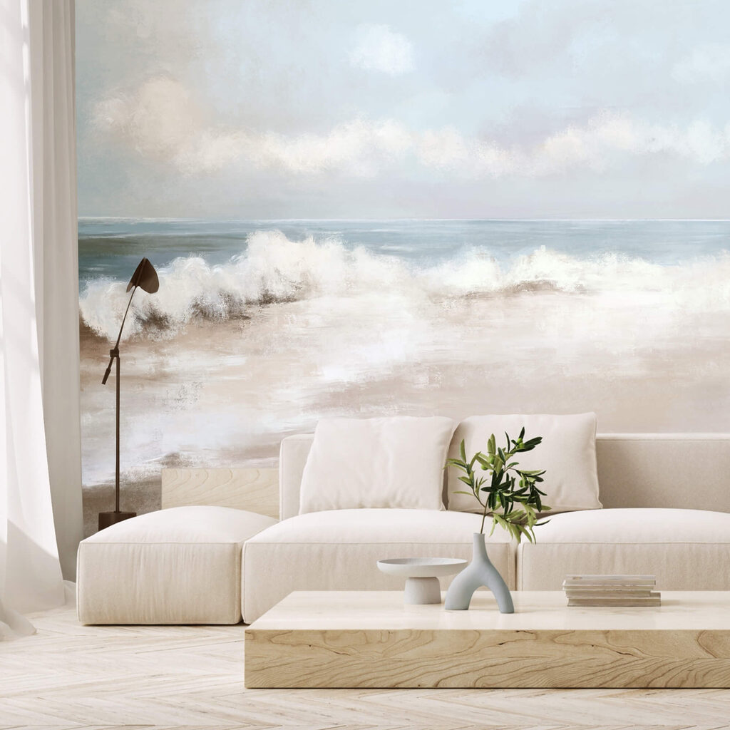 Pintura de uma praia