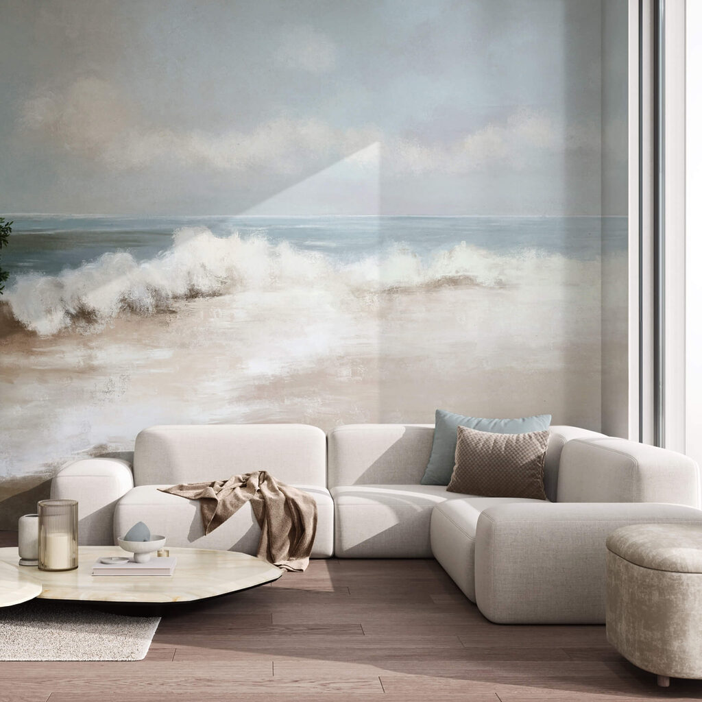 Pintura de uma praia