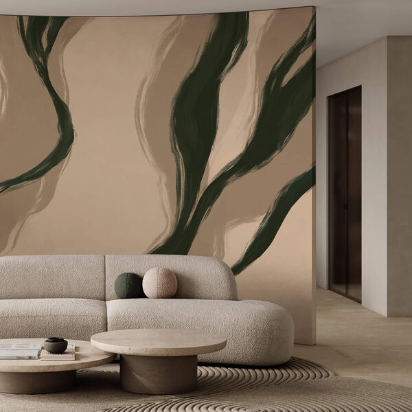 Linhas orgânicas em tons suaves