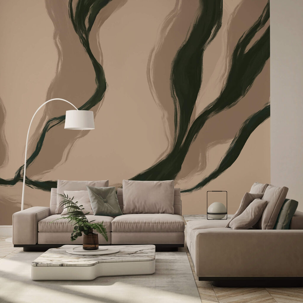 Linhas orgânicas em tons suaves