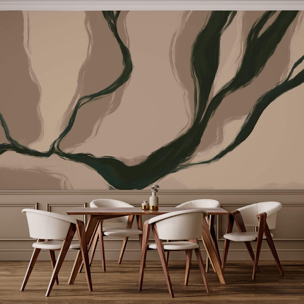 Linhas orgânicas em tons suaves