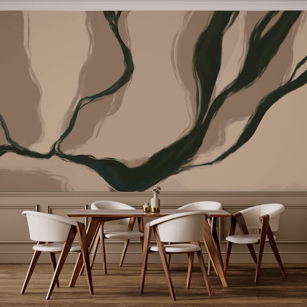 Linhas orgânicas em tons suaves