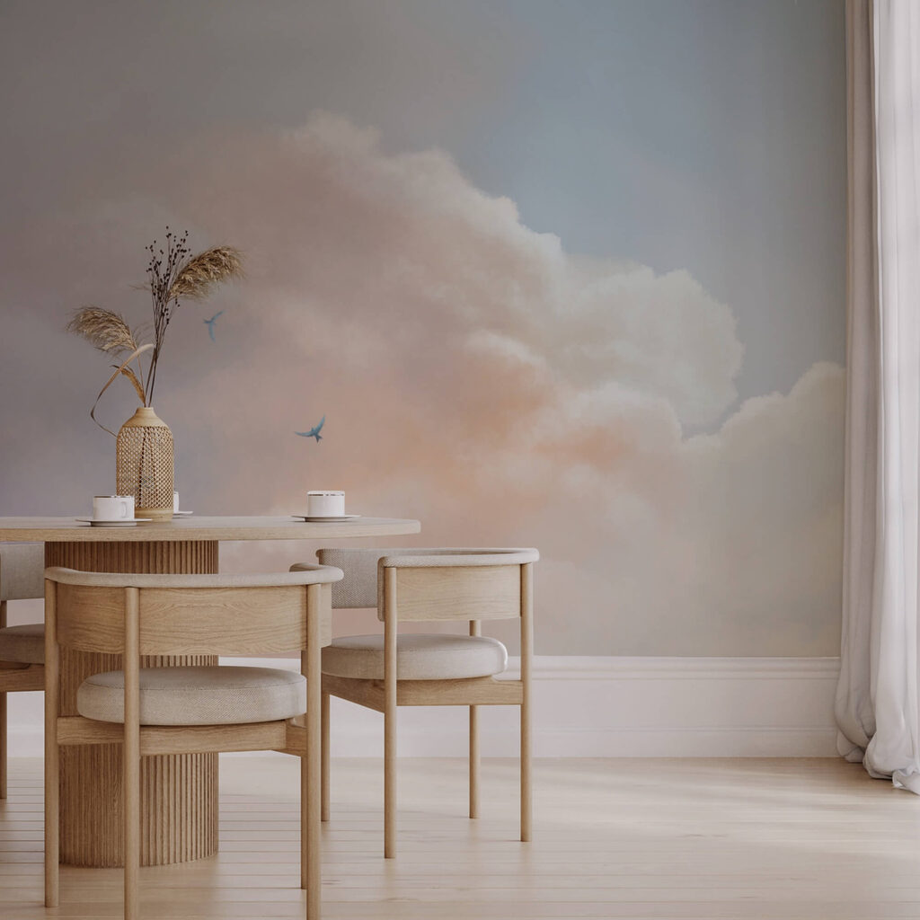 Pássaros voando no céu