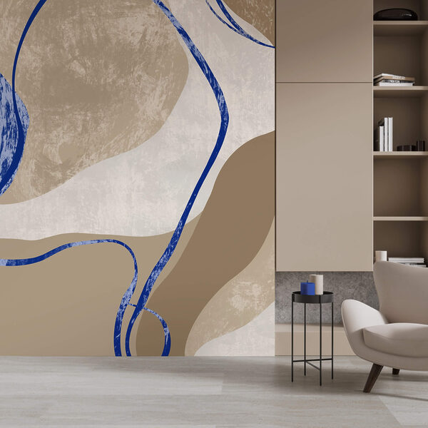 Padrão azul e branco