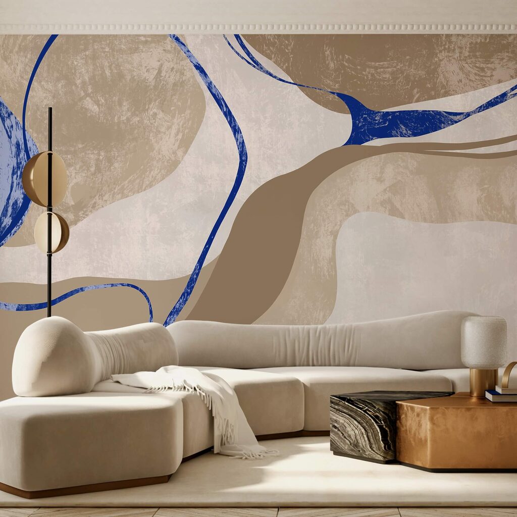 Padrão azul e branco