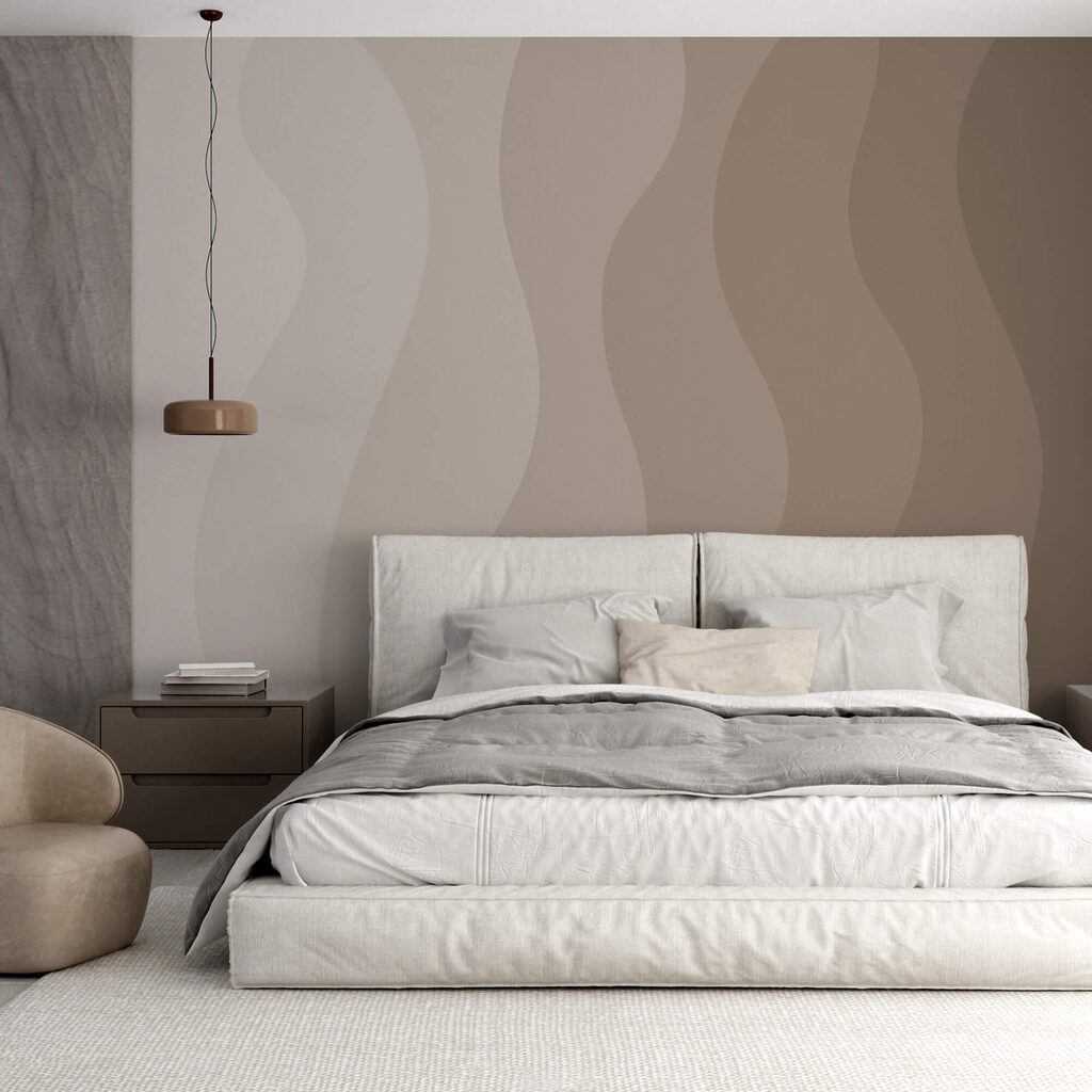 Ondas harmoniosas de cores suaves