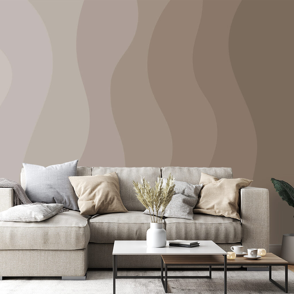 Ondas harmoniosas de cores suaves