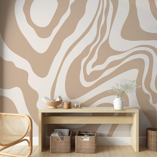 Espirais brancas e castanhas