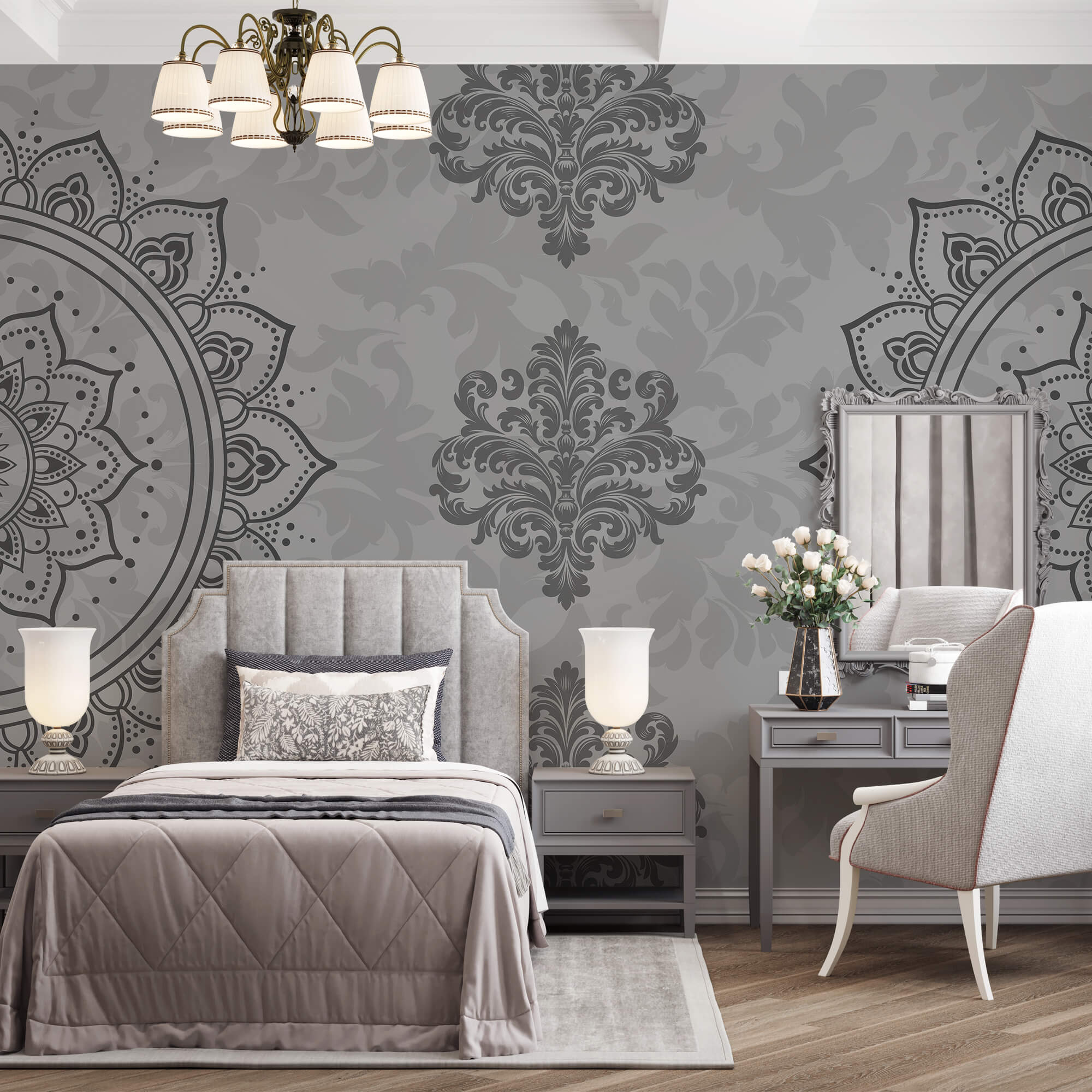 Padrão cinza e branco