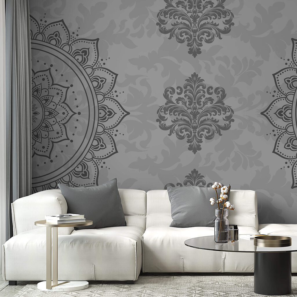 Padrão cinza e branco