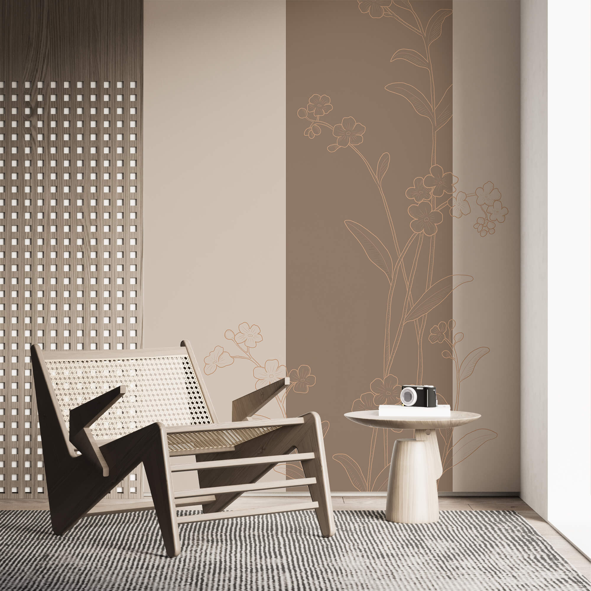 Design floral elegante sobre fundo suave