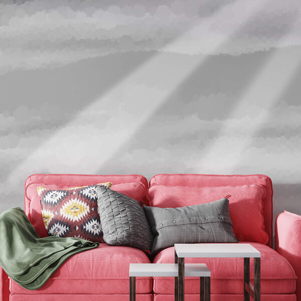 Imagem em tons de cinza de nuvens e raios solares