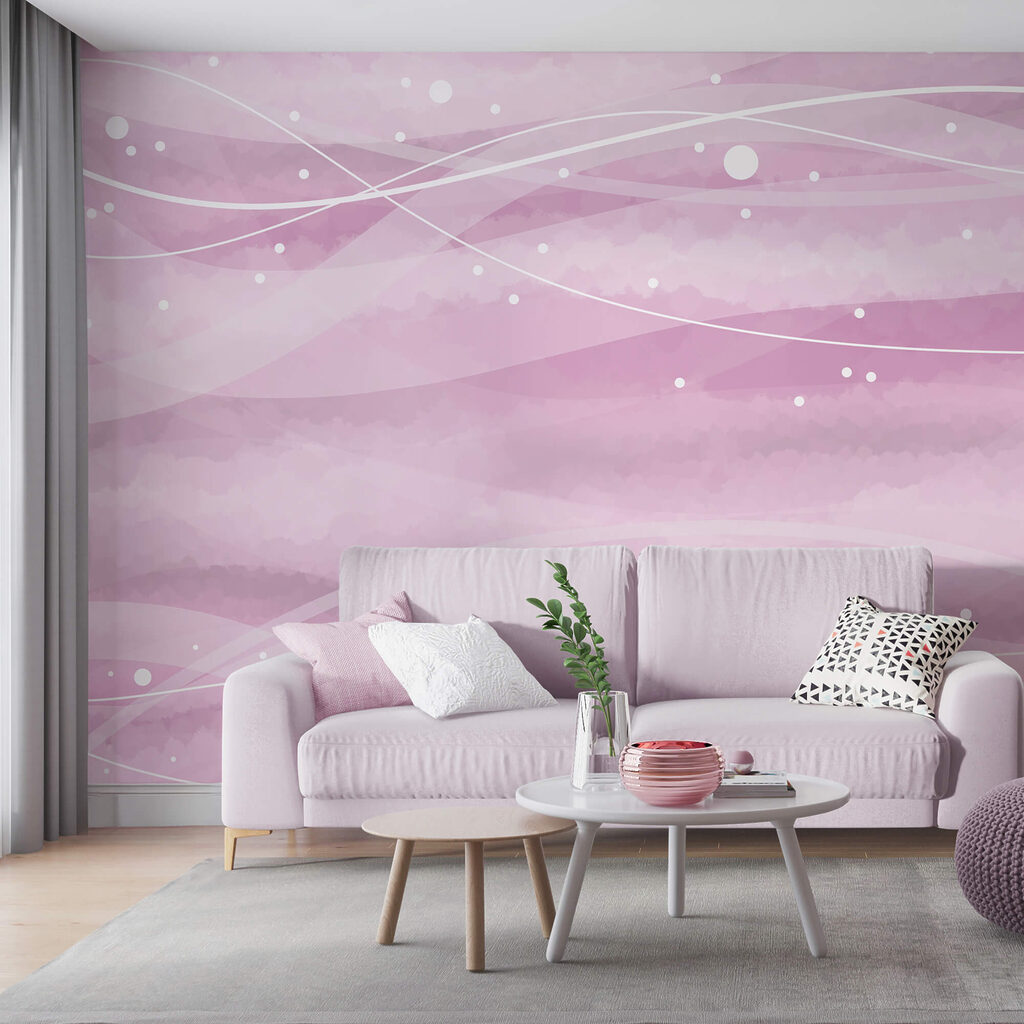 Fundo rosa com linhas e pontos brancos Fundo rosa com linhas e pontos brancos