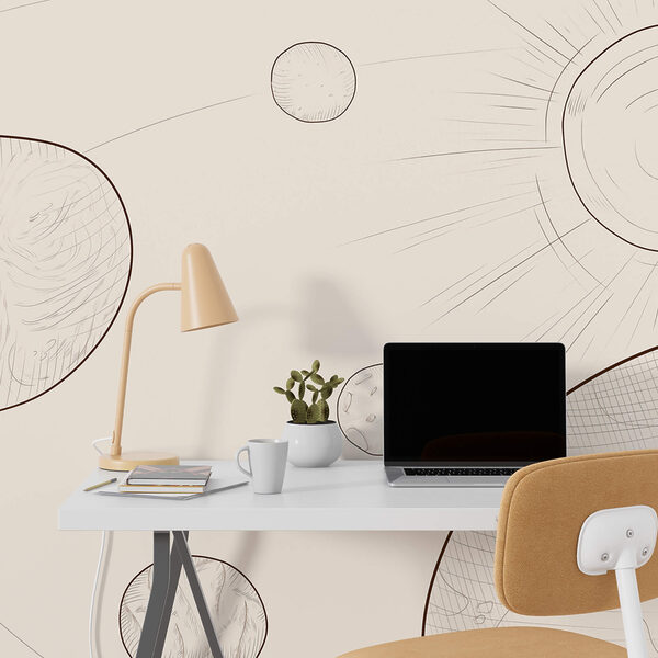 Desenho do sol e da Terra Desenho do sol e da Terra