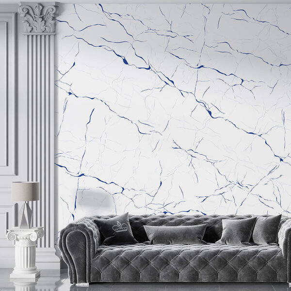 Superfície branca com linhas azuis