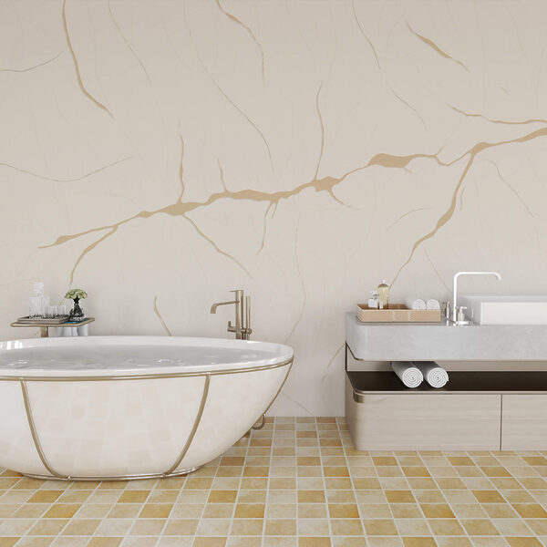 Superfície branca com rachaduras