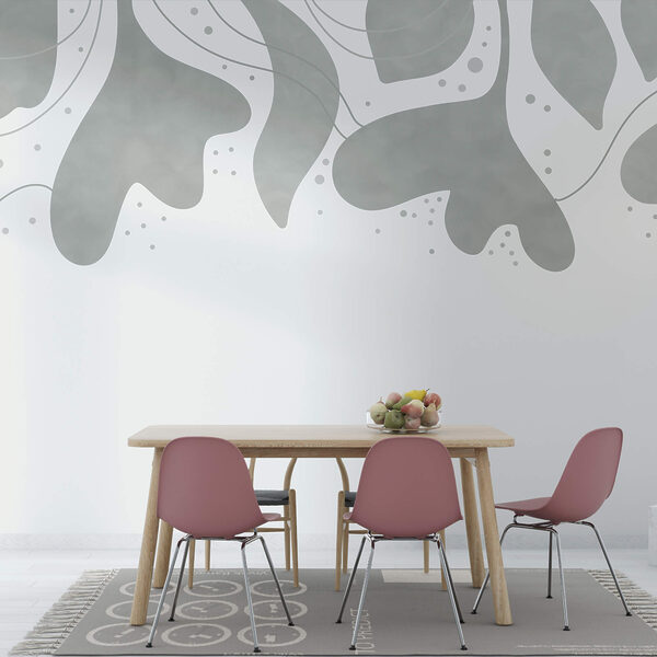 Fundo cinza e branco com folhas Fundo cinza e branco com folhas