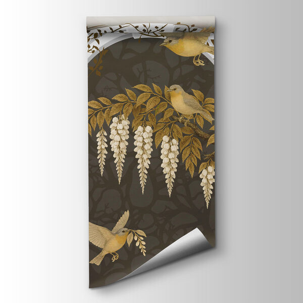 White arch with birds flying over it White arch with birds flying over it